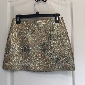 Zara Metallic gold skirt Size Small